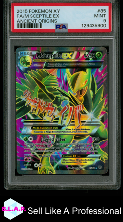 FA/M SCEPTILE EX ANCIENT ORIGINS POKEMON XY ANCIENT ORIGINS 2015 85 PSA 9 - Image 1