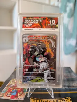 Pokemon TCG Team Rocket's Houndoom 100/098 Art Rare Glory of Team Rocket JPN - Image 1