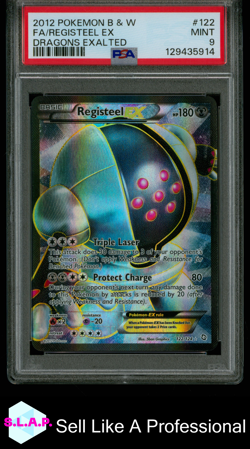FA/REGISTEEL EX DRAGONS EXALTED POKEMON BLACK & WHITE 2012 122 PSA 9 - Image 1