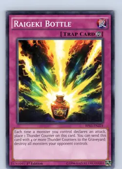 Yu-Gi-Oh TCG Raigeki Bottle BP03-EN224 1st Edition Common Card NM - Image 1