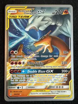 Pokemon Reshiram & Charizard GX Tag Team 20/214 World Championship Promo NM- - Image 1