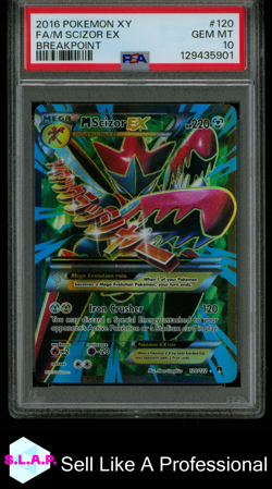 FA/M SCIZOR EX BREAKPOINT POKEMON XY BREAKPOINT 2016 120 PSA 10 - Image 1