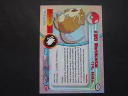 1999 Topps Pokemon Rainbow Foil #20 Raticate Holo Blue Logo Series 1 - Image 2