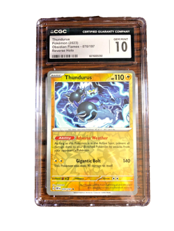 Thundurus Reverse Holo #070 - CGC GEM MINT 10 - SV Obsidian Flames - Pokemon TCG - Image 1