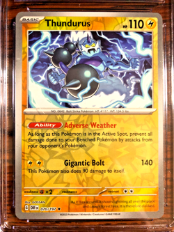 Thundurus Reverse Holo #070 - CGC GEM MINT 10 - SV Obsidian Flames - Pokemon TCG - Image 2