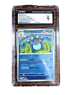 Seismitoad Poke Ball Reverse Holo #021 - CGC MINT 9 - Black Bolt - Pokemon TCG - Image 1