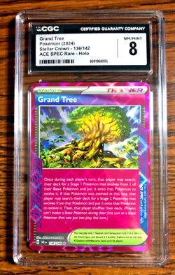 Grand Tree Ace Spec Rare #136 - CGC NM/MINT 8 - 2024 Stellar Crown - Pokemon TCG - Image 1