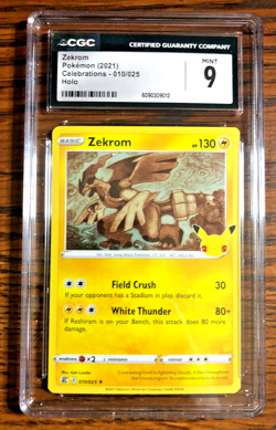 Zekrom Holo Rare #010 - CGC MINT 9 - 2021 SWSH Celebrations - Pokemon TCG - Image 1