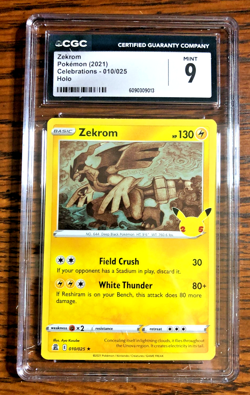 Zekrom Holo Rare #010 - CGC MINT 9 - 2021 SWSH Celebrations - Pokemon TCG - Image 4