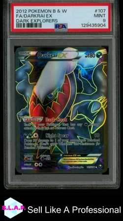 FA/DARKRAI EX DARK EXPLORERS POKEMON BLACK & WHITE DARK EXPLORERS 2012 107 PSA 9 - Image 1