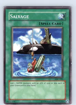 Yu-Gi-Oh TCG Salvage IOC-EN096 Unlimited Common Card Played MP-LP - Image 1