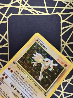 🔥 1st Edition Hitmonlee 7/62 🔥 Original Holo Rare Fossil Set Pokemon Card 1999 - Image 5