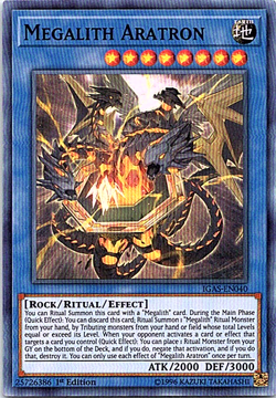 Megalith Aratron IGAS-EN040 Yu-Gi-Oh! Card Light Play 1st Edition - Image 1