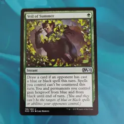 Veil of Summer 🪄 198 - MTG M20 Magic The Gathering TCG Card NM & sleeve - Image 2