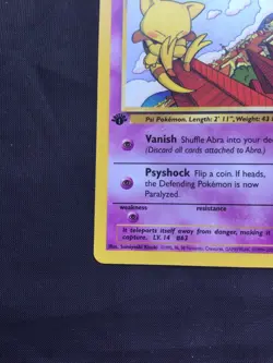 Pokemon Cards: Team Rocket 1st Edition Common: Abra 49/82 - Image 5
