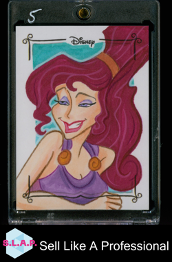 MEGARA (MEG) 1/1 TOPPS 2025 DISNEY SKETCH CARD FROM DISNEY WONDER ENGLISH AUTO - Image 1