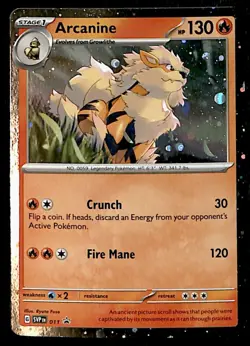 Arcanine Holo Black Star Promo SVP 011, NM Pokemon Card - Image 1