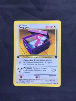 Pokemon Cards: Team Rocket 1st Edition Uncommon: Porygon 48/82 - Image 1