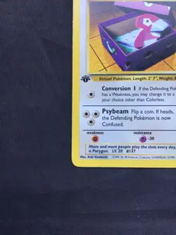 Pokemon Cards: Team Rocket 1st Edition Uncommon: Porygon 48/82 - Image 5