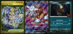 Pokemon TCG 3 Card Singles Lot Jamming Tower Gold Heatran V Full Art Darkrai NM! - Image 1