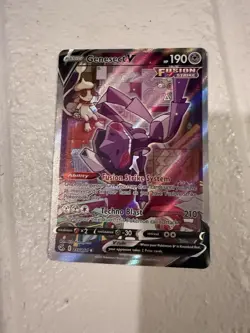 Pokemon Genesect v Fusion Strike Holo Full Art Ultra Rare Card 255/264 TCG - Image 1