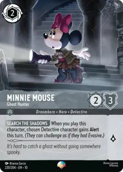 ~ Minnie Mouse - Ghost Hunter (Epic) ~ NM Holofoil ~ Whispers in the Well ~ - Image 1