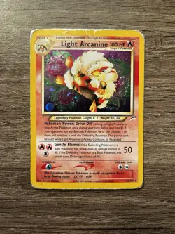 🌀SWIRL🌀 Pokemon TCG Light Arcanine Neo Destiny Holo Card 12/105 Unlimited Rare - Image 1