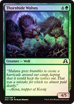 Thornhide Wolves FOIL Shadows over Innistrad NM Green Common MTG CARD ABUGames - Image 1