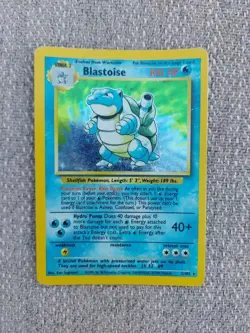 Pokemon TCG Blastoise Holo Rare Card Base Set 2/102 Unlimited - Image 1