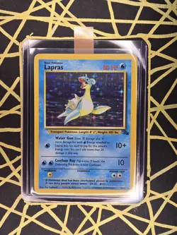 🔥 Lapras 10/62 🔥 Original Holo Rare Fossil Set Pokemon Card WOTC TCG 1999 - Image 2