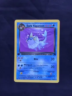 Pokemon Cards: Team Rocket 1st Edition Uncommon: Dark Vaporeon 45/82 - Image 1