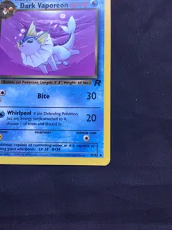 Pokemon Cards: Team Rocket 1st Edition Uncommon: Dark Vaporeon 45/82 - Image 4