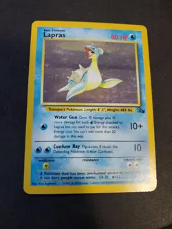 Lapras - 10/62 - Pokemon Fossil Unlimited Holo Rare Card WotC - Image 1