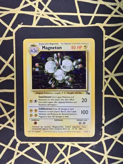 🔥 Magneton 11/62 🔥 Original Holo Rare Fossil Set Pokemon Card WOTC 1999 - Image 1
