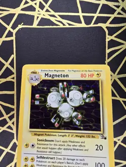 🔥 Magneton 11/62 🔥 Original Holo Rare Fossil Set Pokemon Card WOTC 1999 - Image 4