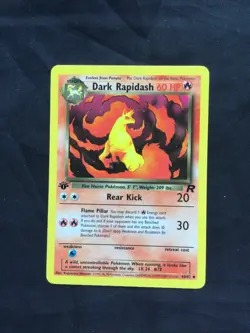 Pokemon Cards: Team Rocket 1st Edition Uncommon: Dark Rapidash 44/82 - Image 1