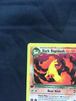 Pokemon Cards: Team Rocket 1st Edition Uncommon: Dark Rapidash 44/82 - Image 2