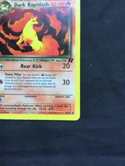 Pokemon Cards: Team Rocket 1st Edition Uncommon: Dark Rapidash 44/82 - Image 4