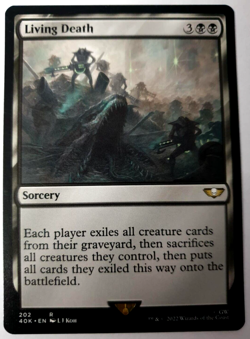 MTG Warhammer 40K - Living Death - Rare - 202 NM - Image 1