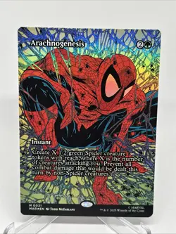 Magic The Gathering Spider-Man Arachnogenesis FOIL BODERLESS MYTHIC 0031 MAR - Image 1