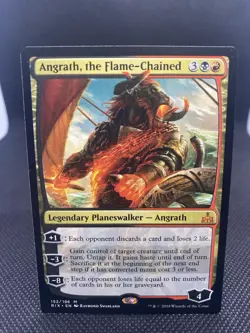English - MTG Angrath, The Flame-Chained - Rivals Of Ixalan NM - Image 1