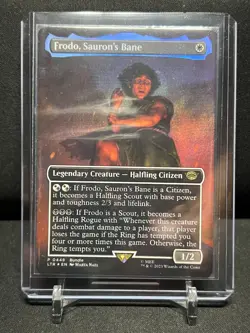 Frodo, Sauron''s Bane - Borderless Foil Promo - MTG Magic Lord of the Rings NM - Image 1