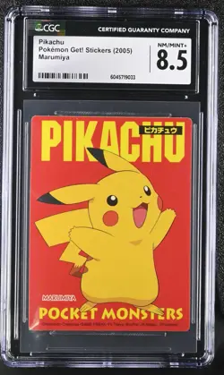 Pokemon Pikachu Marumiya Get! Sticker 2005 CGC 8.5 POP 1 Japan - Image 1