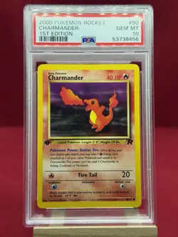 2000 Pokemon Rocket Charmander 1st Edition #50 PSA 10 GEM MT - Image 1