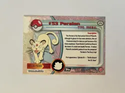 Persian #53 - Pokemon Topps Holo Black Logo - Image 2