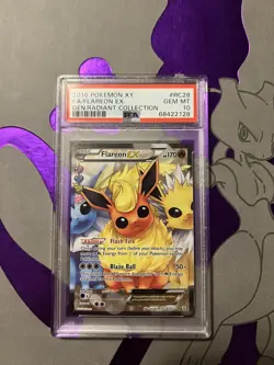 PSA 10 Gem Mint Pokemon Flareon EX XY Generations Radiant Coll Full Art #RC28 - Image 1