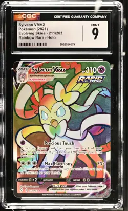 SYLVEON VMAX Evolving Skies Holo Rare #211 CGC 9 Pokemon [Nostalgium] - Image 1