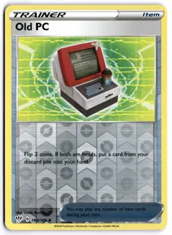 Pokemon Reverse Holo Old PC Uncommon SWSH03: Darkness Ablaze 164/189 NM - Image 1