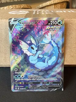 Pokemon Vaporeon TCG SWSH181 Black Star Promo Ultra Rare Holo Alternative Art - Image 1