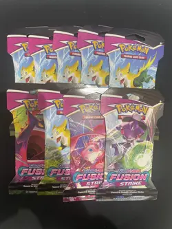 9 x Pokemon Fusion Strike Sleeved Booster Pack - Brand New - Image 1